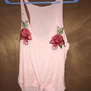 Pink rose tank top